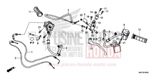 HANDLE LEVER/SWITCH/CABLE CBR500RAN de 2022